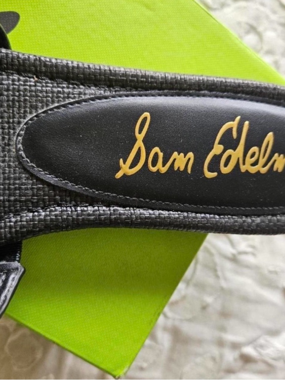Sam Edelman Black and Natural Bay Multicolor Slide Sandal - Picture 4 of 4